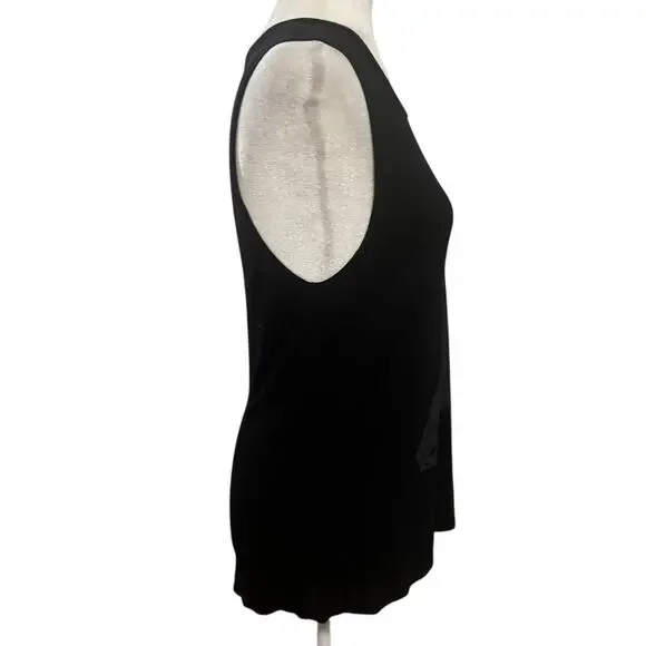 Haute Hippie Black Horse Graphic Sleeveless Top – Size S Muscle Tee Rocker Chic - Picture 3 of 5